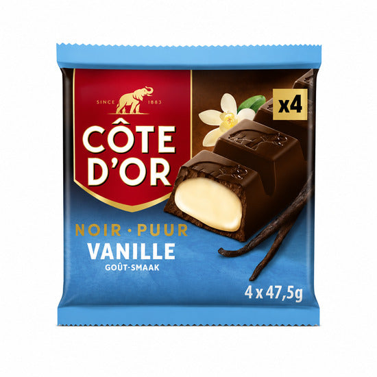 Buy Côte d'Or Dark Chocolate with Vanilla 4x47,5 Gr Online