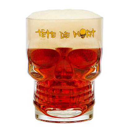 Verre à Bière Tête De Mort 400 Ml - Chope Halloween Gothique - Verre Transparent 3D - Décoration De Table