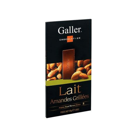 Galler Milk With Roasted Almonds 80 Gr