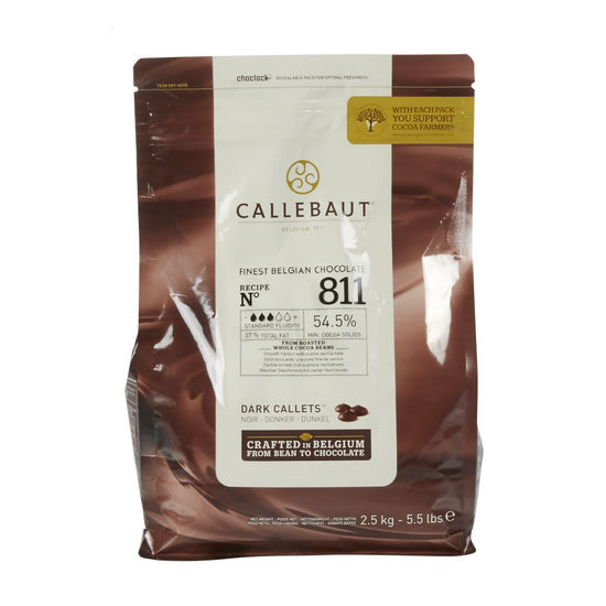 Callebaut Callets Dark 54,5% Cocoa 2500 Gr