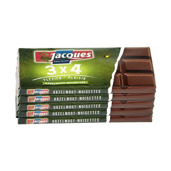Jacques 3x4 Milk With Hazelnuts 5x40 Gr