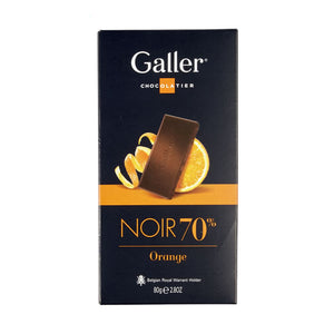 Galler Dark 70% With Orange 80 Gr
