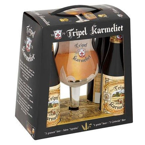 TRIPLE KARMELIET COFFRET 4X33CL + VERRE