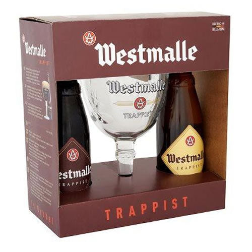 Westmalle Trappist Gift Box  2x330ml + 1 Glass